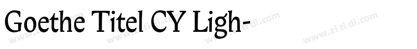 Goethe Titel CY Ligh字体转换